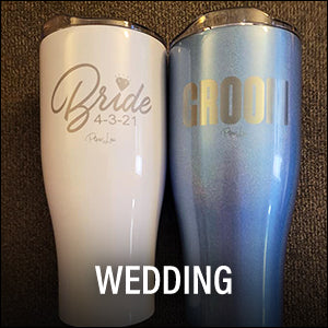 Hubby Wifey Mr. & Mrs. Yeti Tumbler Personalized Wedding Gift Set  Engagement Laser Engraved Mug 20Oz 30Oz