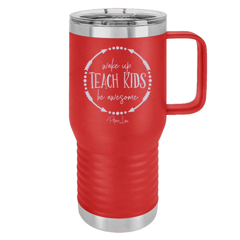 14 oz. Laserable Stainless Steel Travel Mug with Handle - LZR