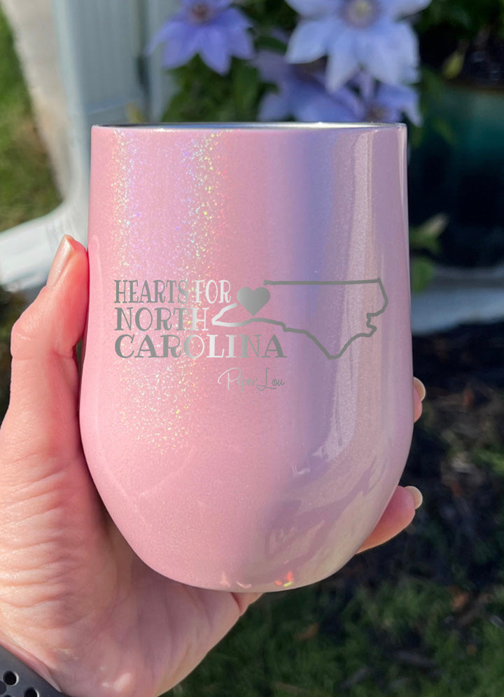 100% Donation | Hearts For North Carolina Laser Etched Tumbler