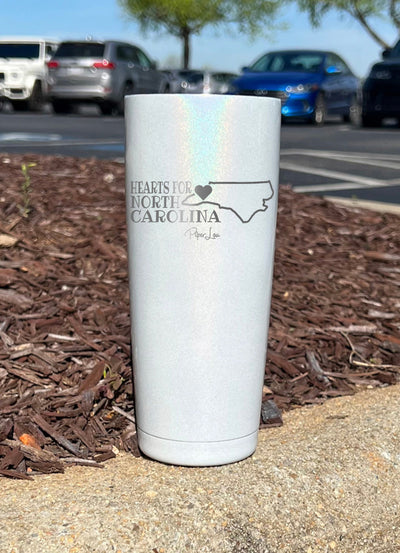 100% Donation | Hearts For North Carolina Laser Etched Tumbler