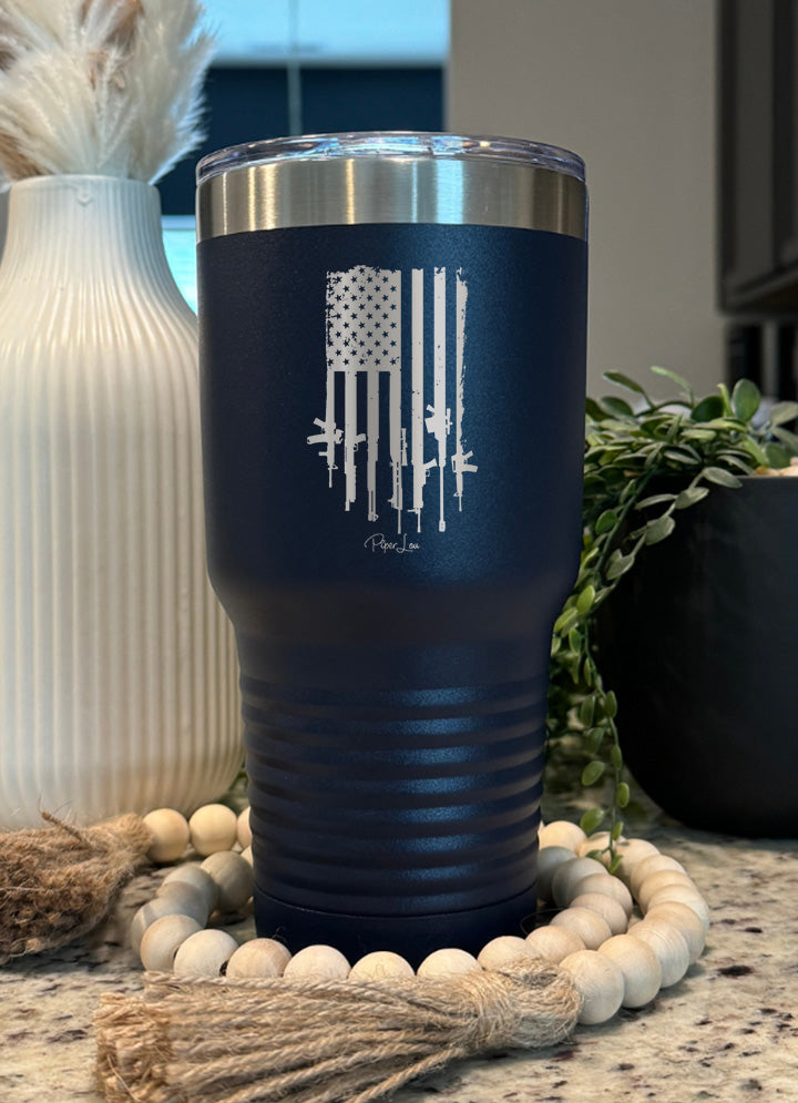 USA Gun Flag Old School Tumbler