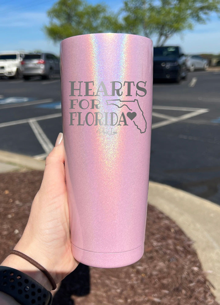 100% Donation | Hearts For Florida Laser Etched Tumbler