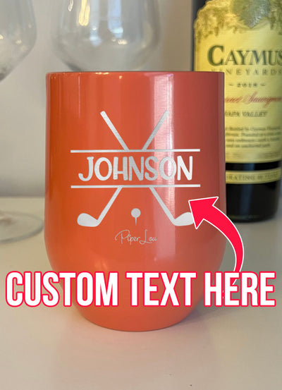 Name Golf Custom Laser Etched Tumbler