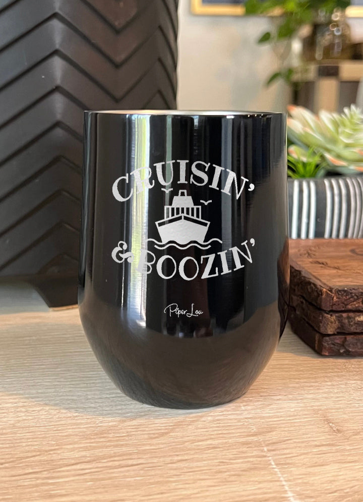 Cruisin And Boozin Personalize (CUSTOM) Laser Etched Tumbler