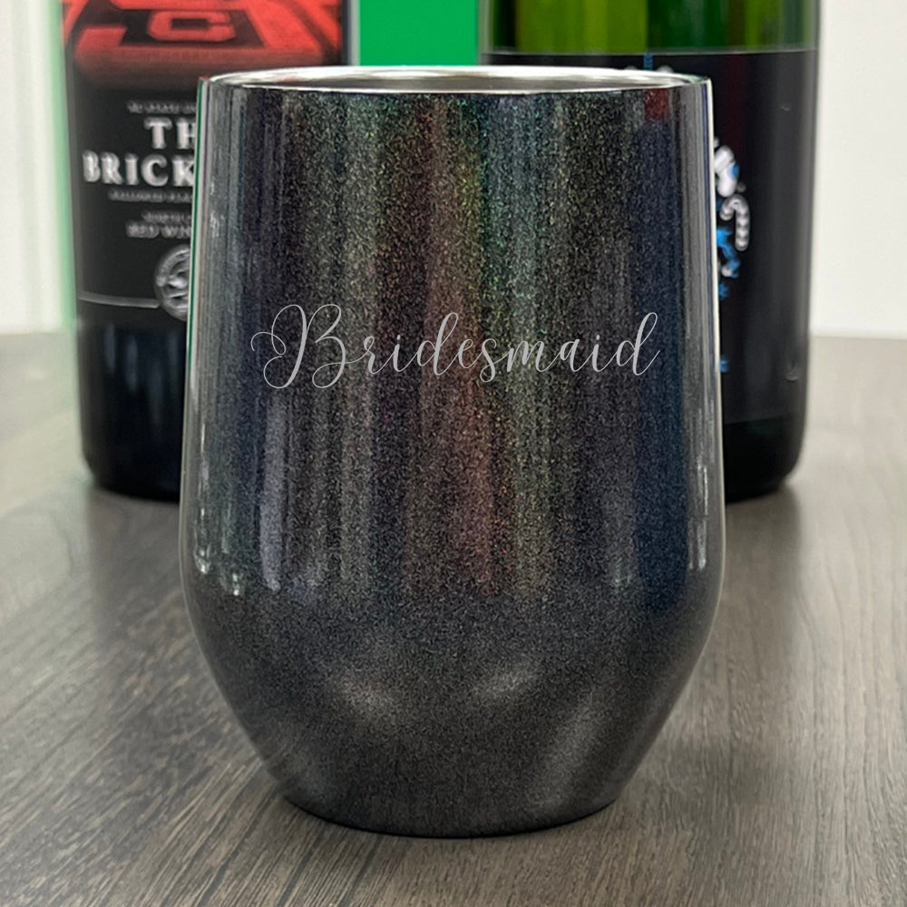 Bridesmaid Script Laser Etched Tumbler