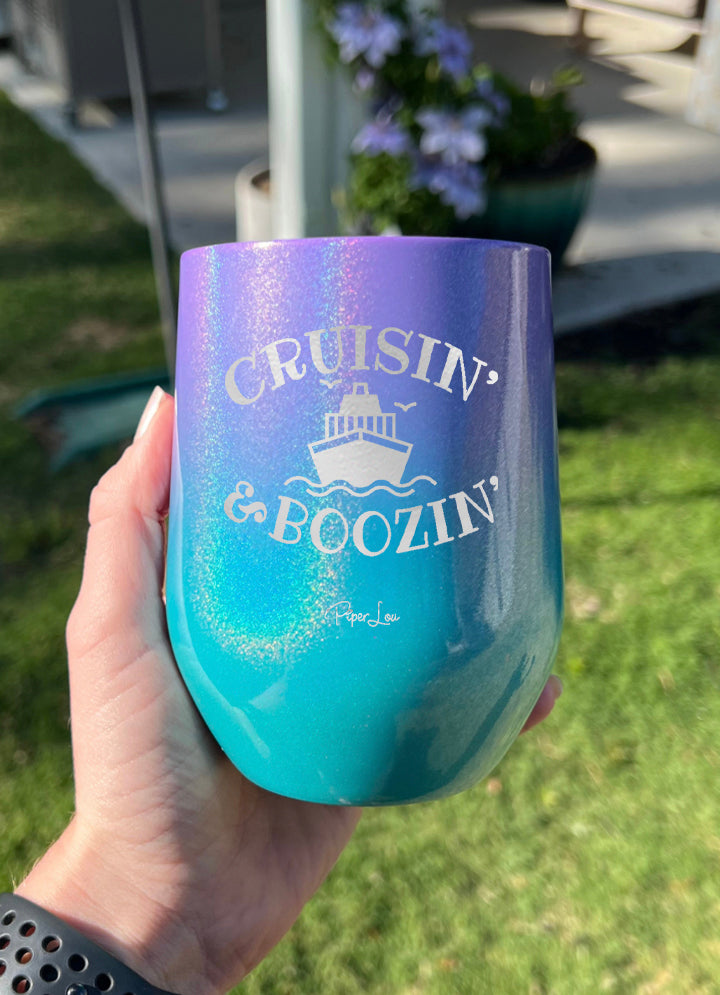 Cruisin And Boozin Personalize (CUSTOM) Laser Etched Tumbler