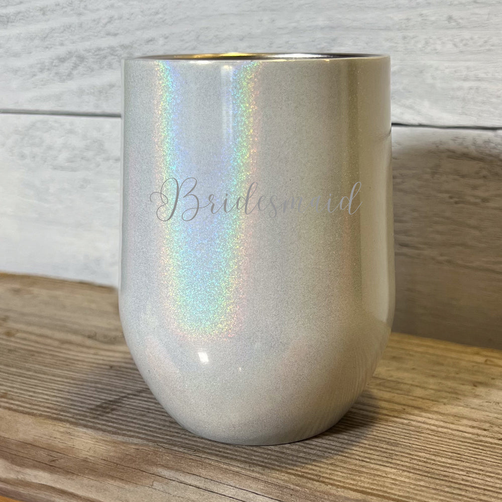 Bridesmaid Script Laser Etched Tumbler