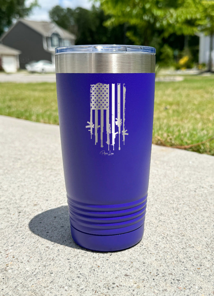 USA Gun Flag Old School Tumbler