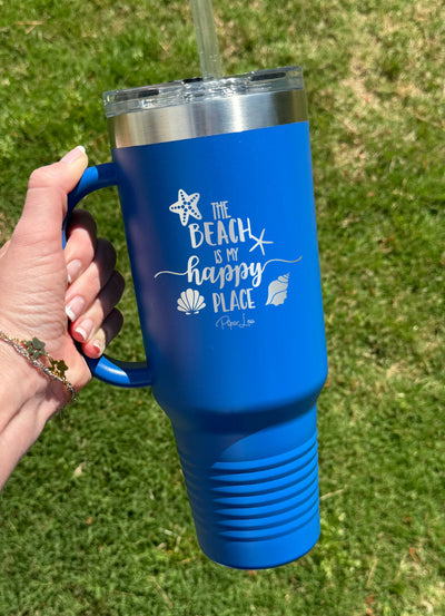 The Beach Is My Happy Place 40oz Tumbler