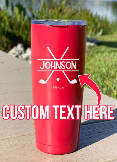 Name Golf Custom Laser Etched Tumbler