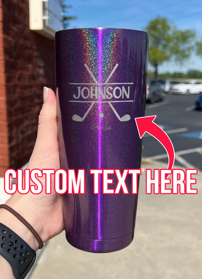 Name Golf Custom Laser Etched Tumbler