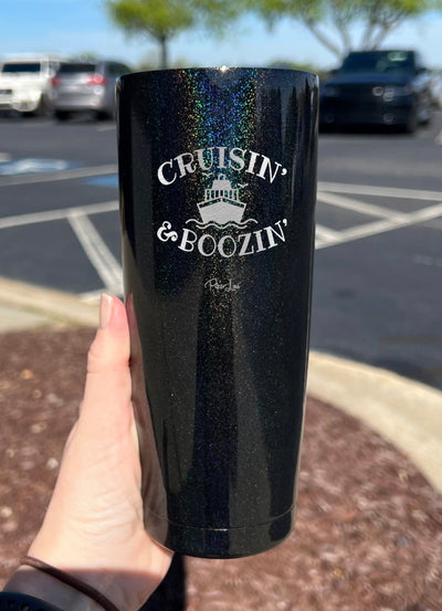 Cruisin And Boozin Personalize (CUSTOM) Laser Etched Tumbler