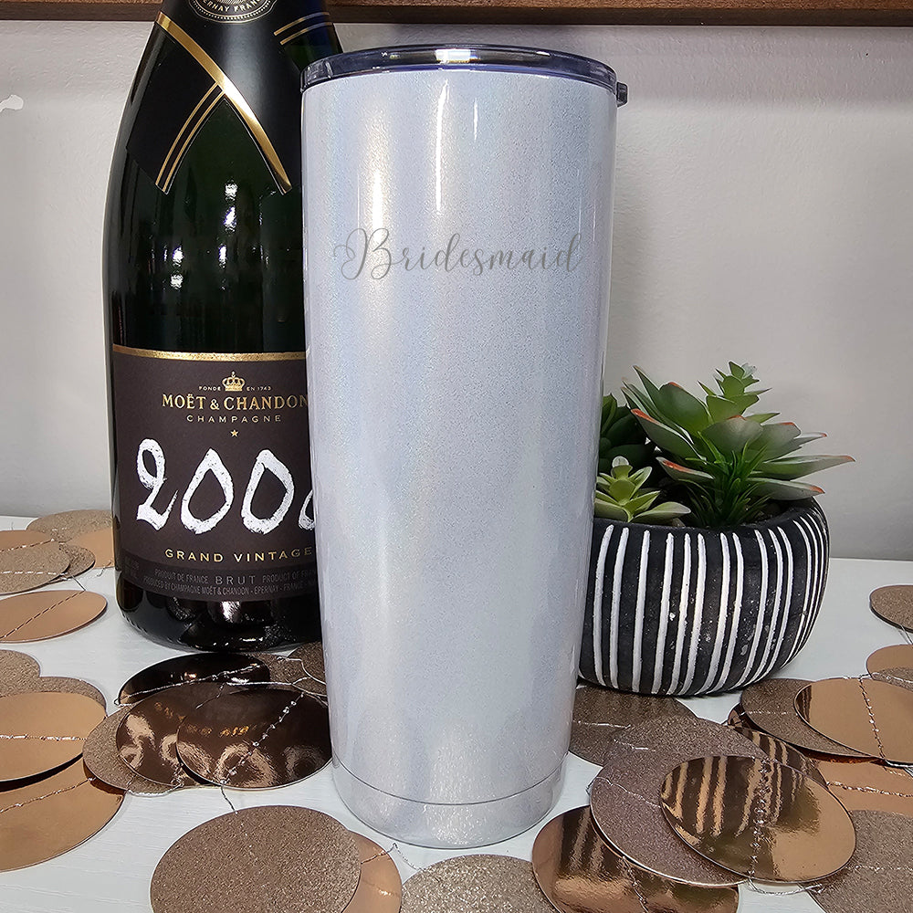 Bridesmaid Script Laser Etched Tumbler