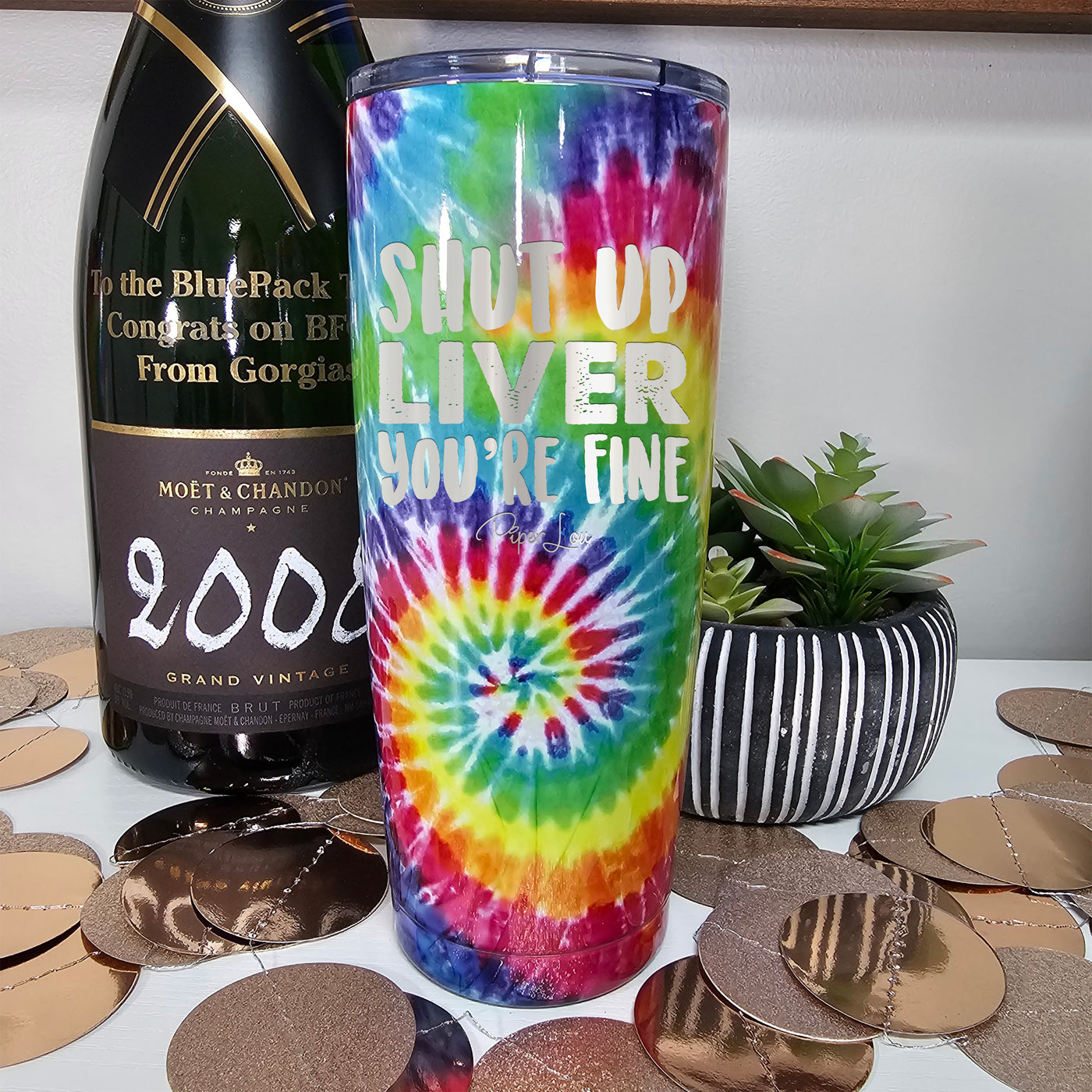 Tie Dye | Shut Up Liver Laser Etched Tumbler