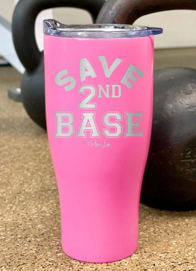 Breast Cancer Save Second Base Laser Etched Tumbler