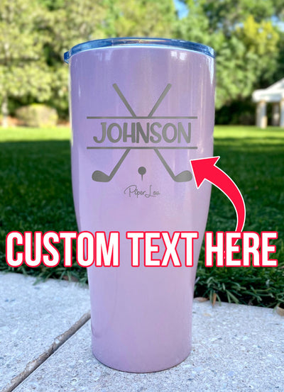 Name Golf Custom Laser Etched Tumbler