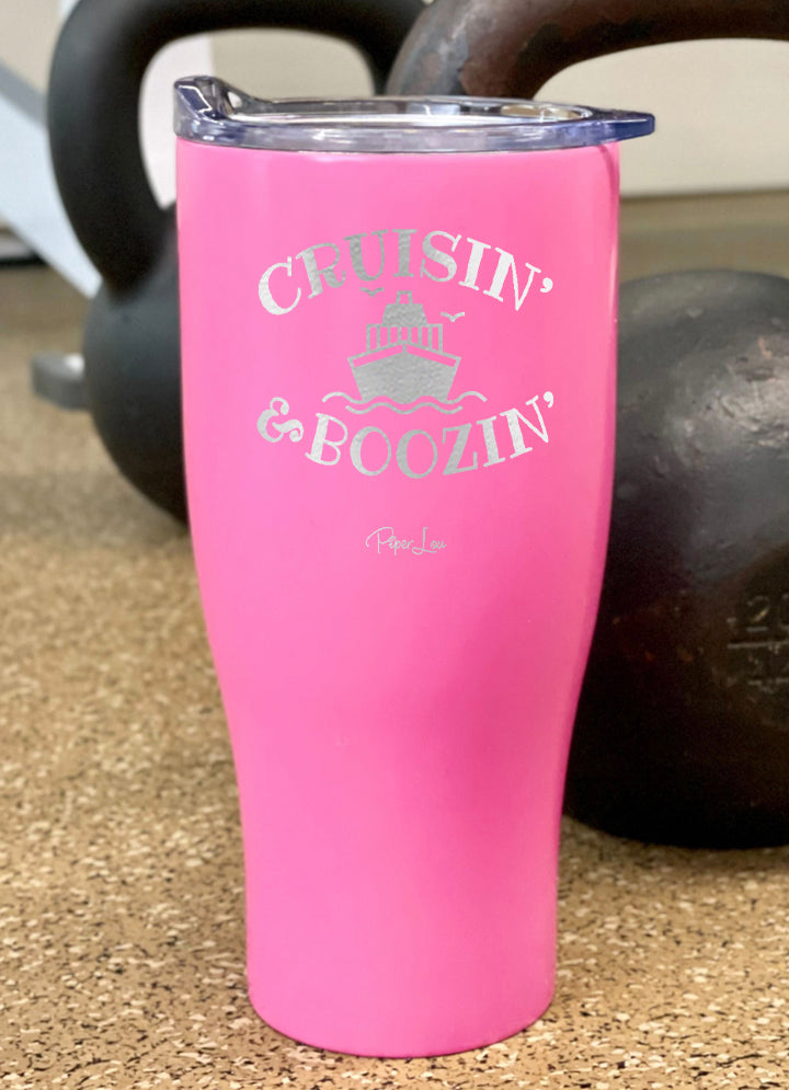 Cruisin And Boozin Personalize (CUSTOM) Laser Etched Tumbler