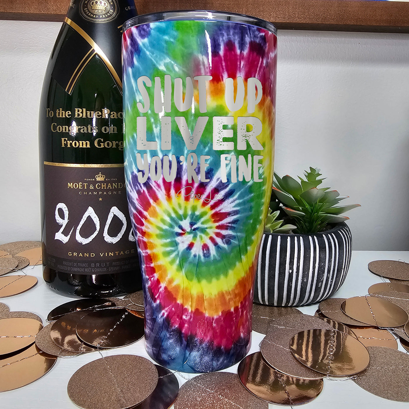 Tie Dye | Shut Up Liver Laser Etched Tumbler