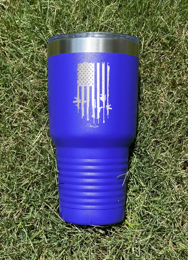 USA Gun Flag Old School Tumbler