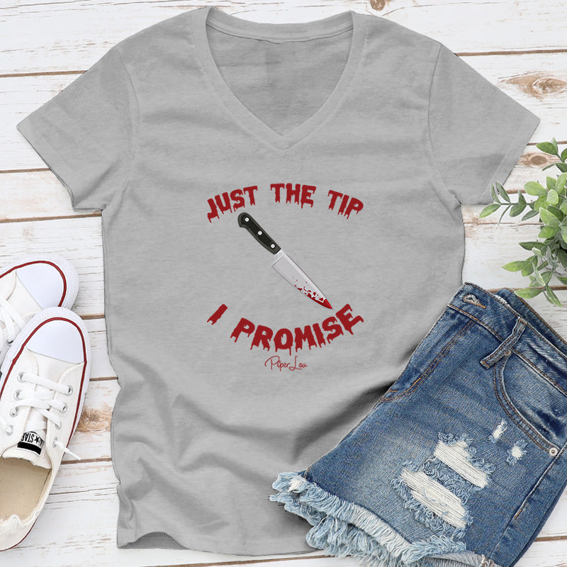 Spooky Sale | Just The Tip I Promise Knife Graphic Tee