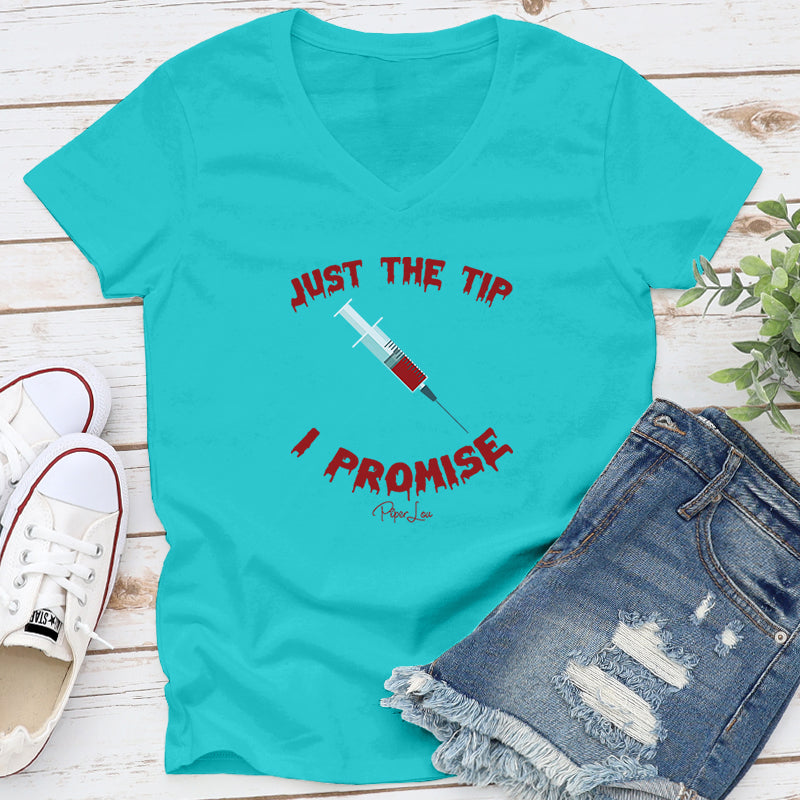 Spooky Sale | Just The Tip I Promise Needle Graphic Tee