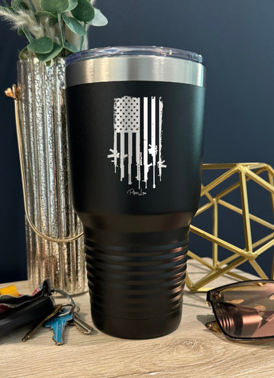 USA Gun Flag Old School Tumbler