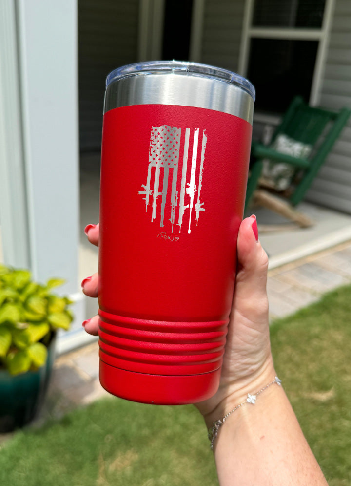 USA Gun Flag Old School Tumbler