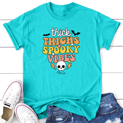 Spooky Sale | Thick Thighs Spooky Vibes Graphic Tee