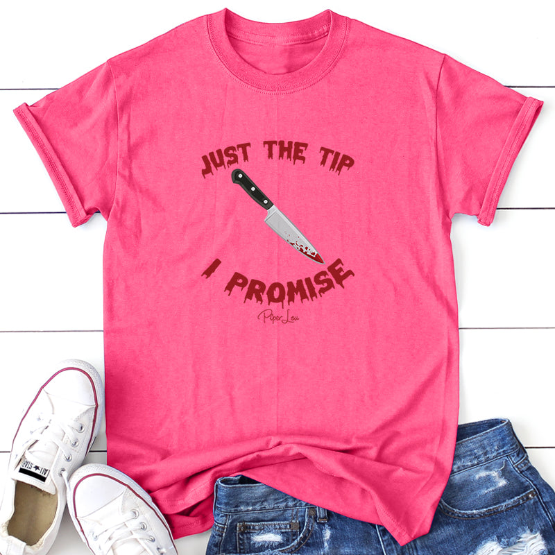 Spooky Sale | Just The Tip I Promise Knife Graphic Tee