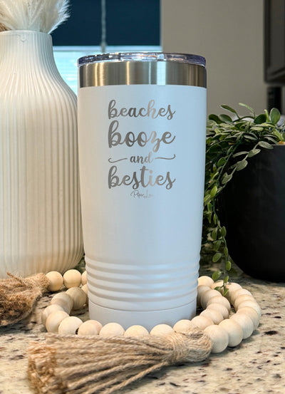 Clearance | Beaches Booze and Besties Old School Tumbler