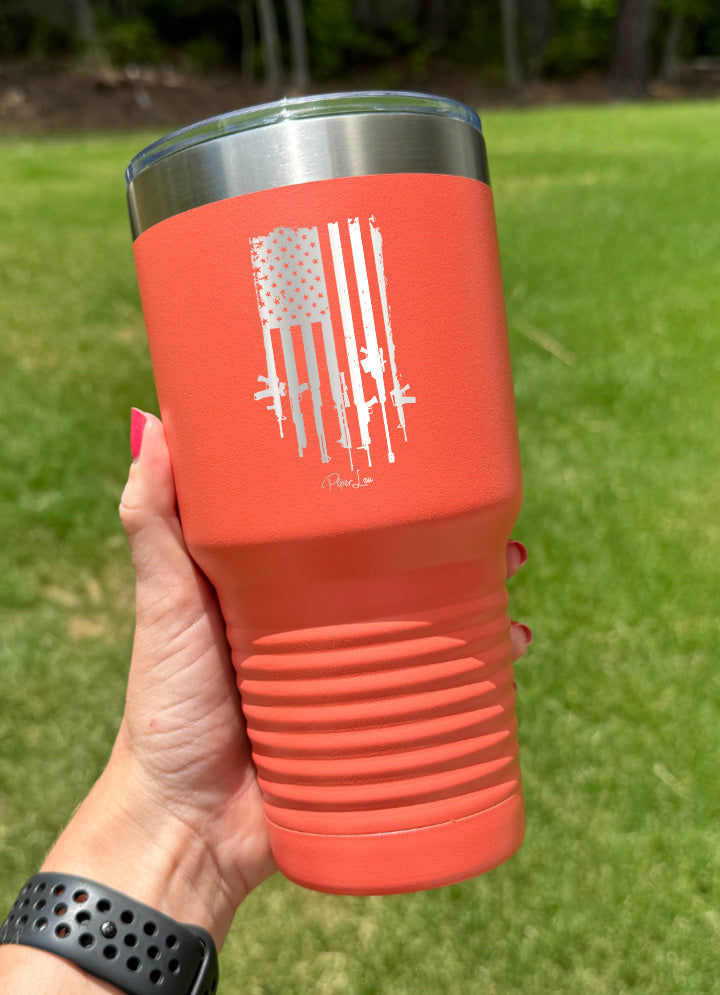 USA Gun Flag Old School Tumbler