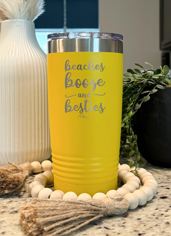 Clearance | Beaches Booze and Besties Old School Tumbler