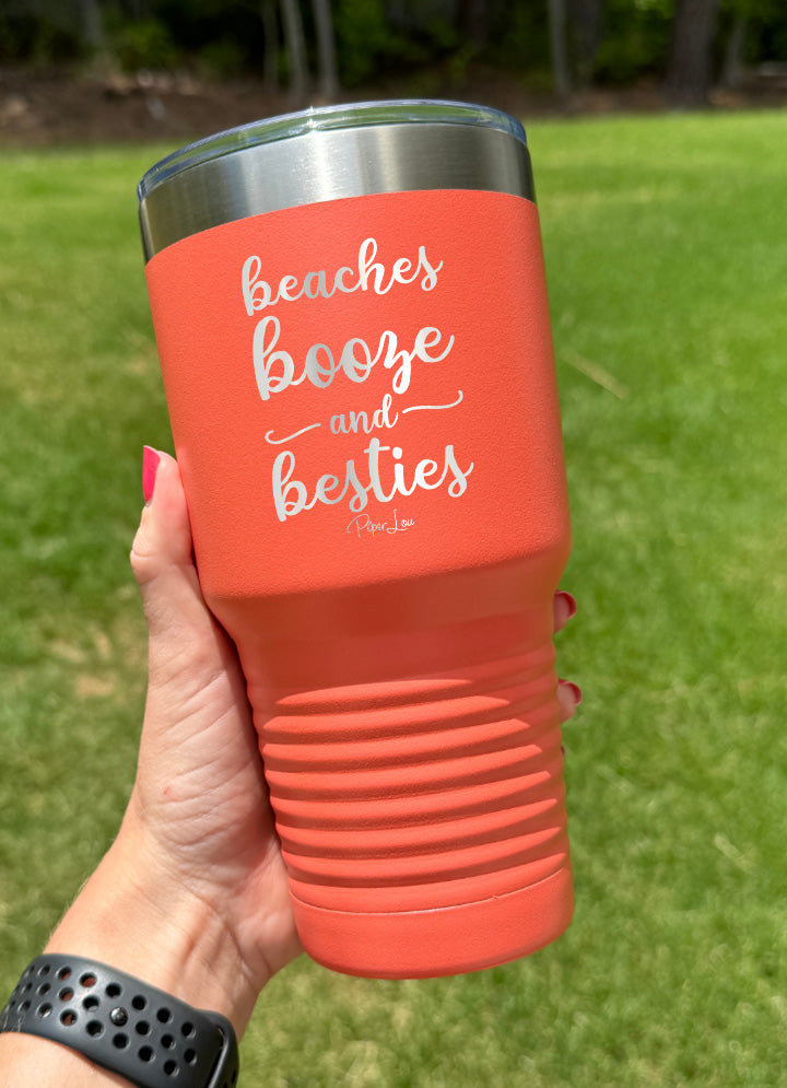 Clearance | Beaches Booze and Besties Old School Tumbler