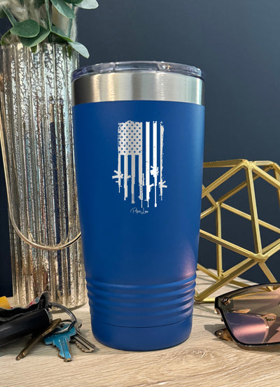 USA Gun Flag Old School Tumbler