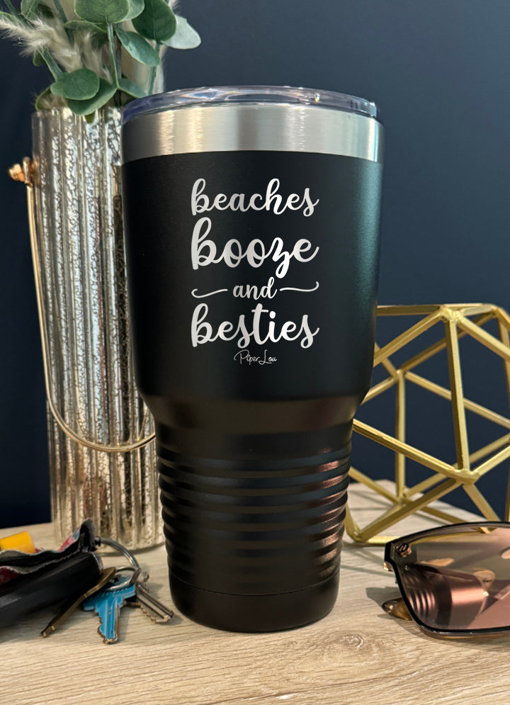 Clearance | Beaches Booze and Besties Old School Tumbler