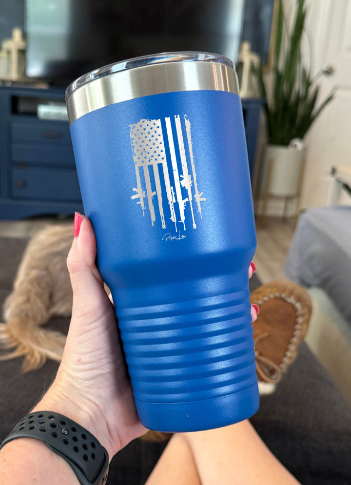 USA Gun Flag Old School Tumbler