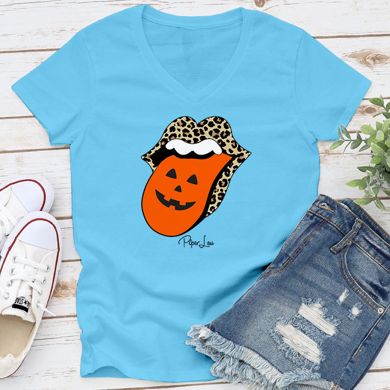 Spooky Sale | Leopard Halloween Tongue Graphic Tee