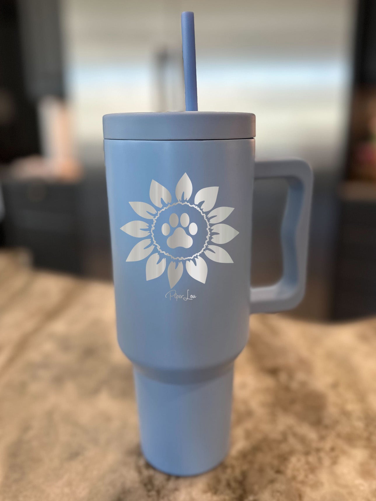 Sunflower Paw Print 40oz Tumbler