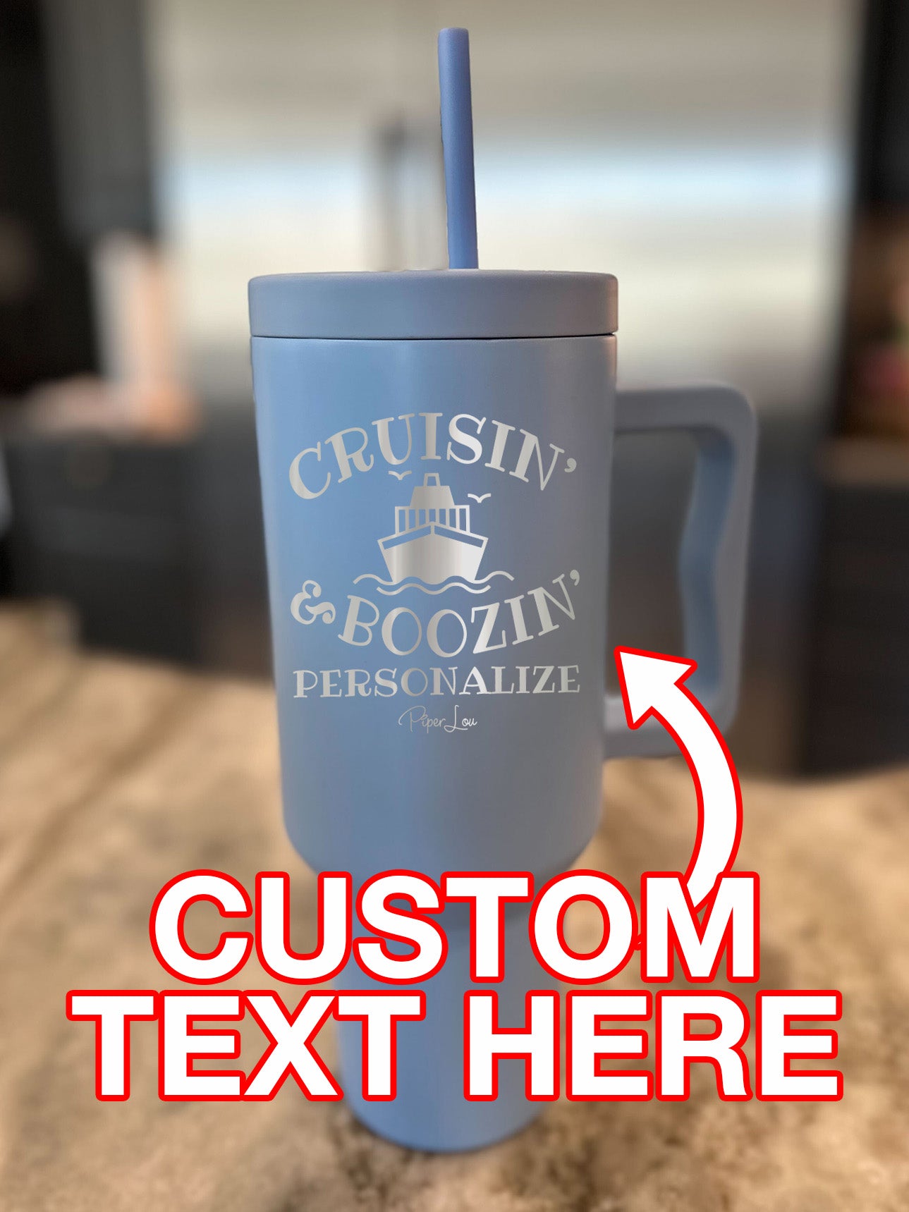 Cruisin And Boozin (CUSTOM) Personalized 40oz Tumbler