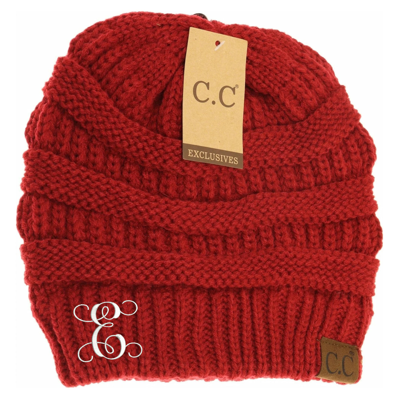 New Monogram (CUSTOM) Beanie C.C Thick Knit Soft Beanie