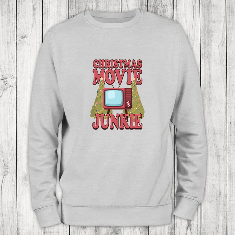 Christmas Movie Junkie Crewneck Sweatshirt