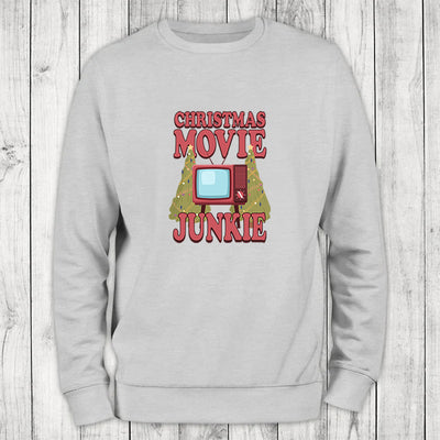 Christmas Movie Junkie Crewneck Sweatshirt