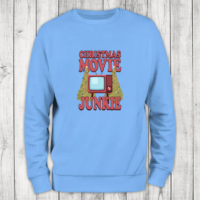 Christmas Movie Junkie Crewneck Sweatshirt