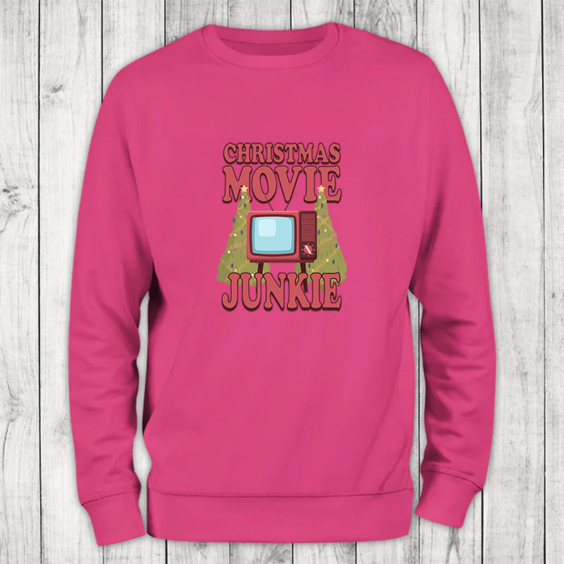 Christmas Movie Junkie Crewneck Sweatshirt