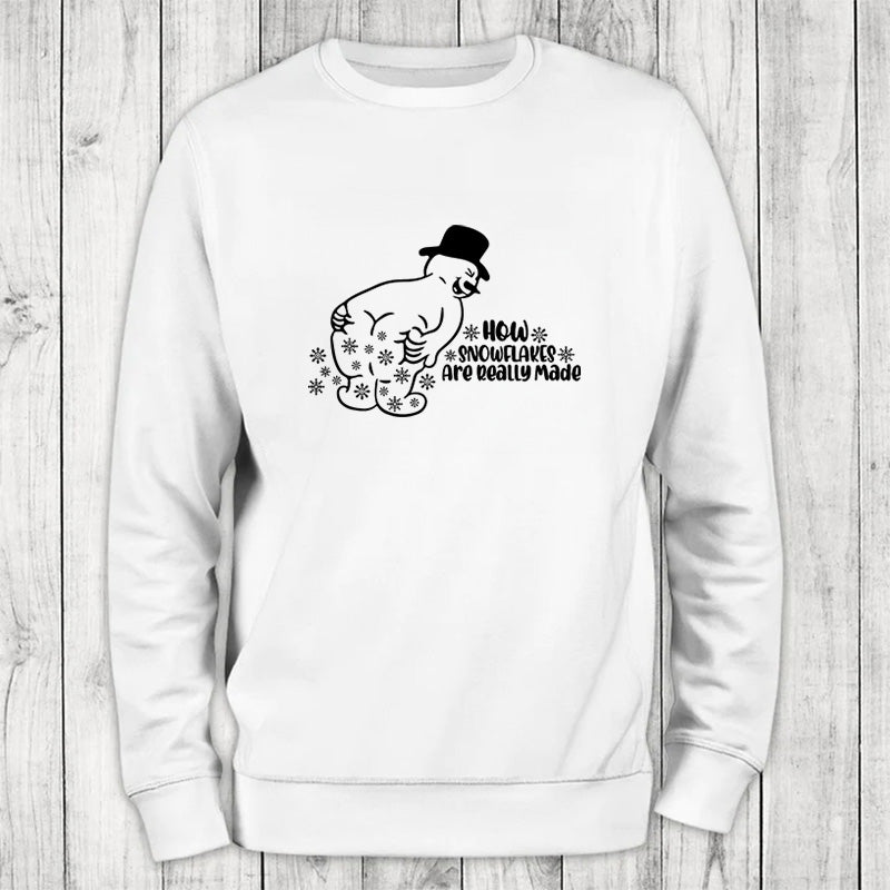 How Snowflakes Are Made Crewneck Sweatshirt