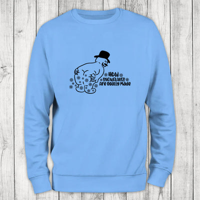 How Snowflakes Are Made Crewneck Sweatshirt