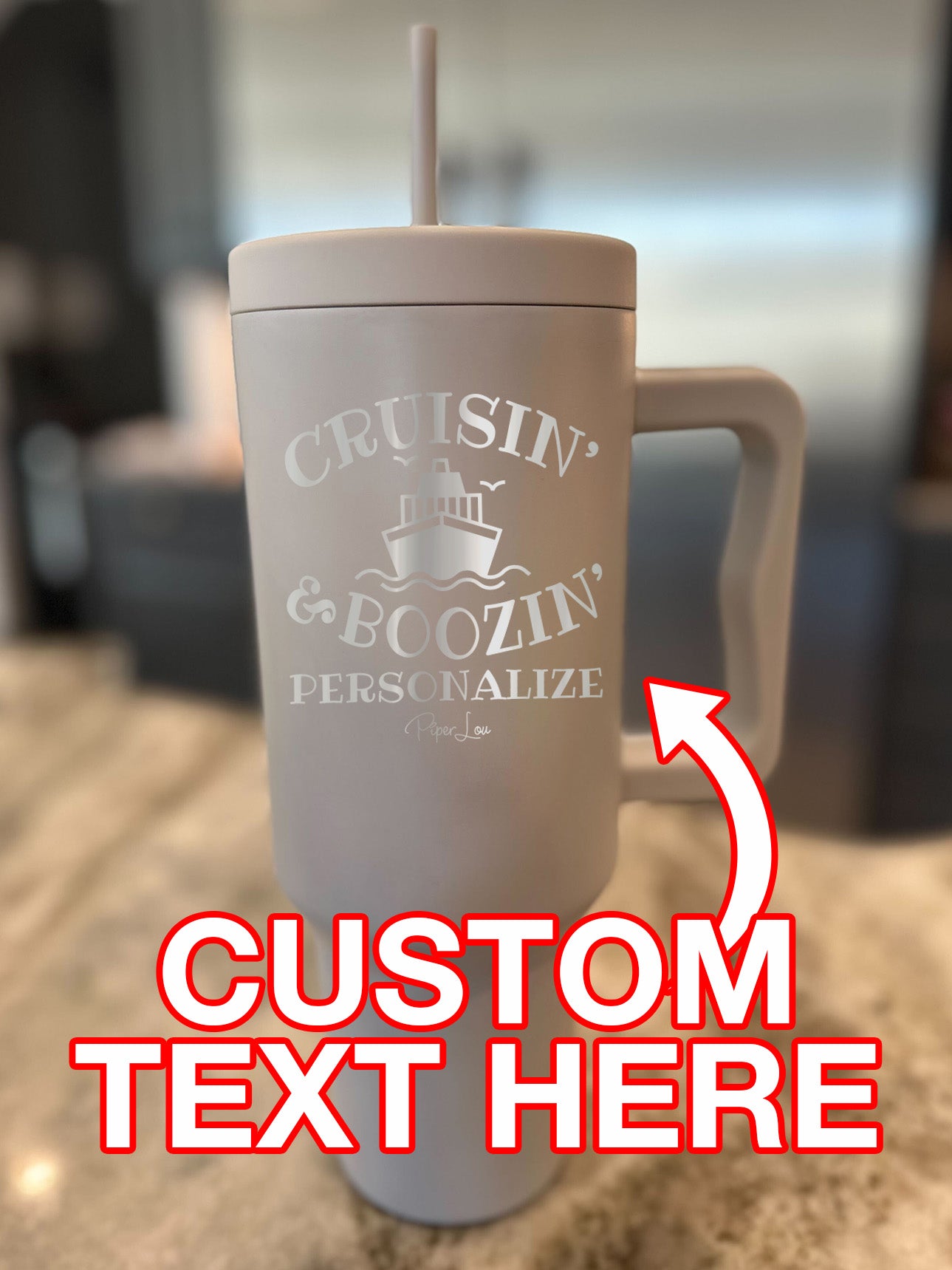 Cruisin And Boozin (CUSTOM) Personalized 40oz Tumbler