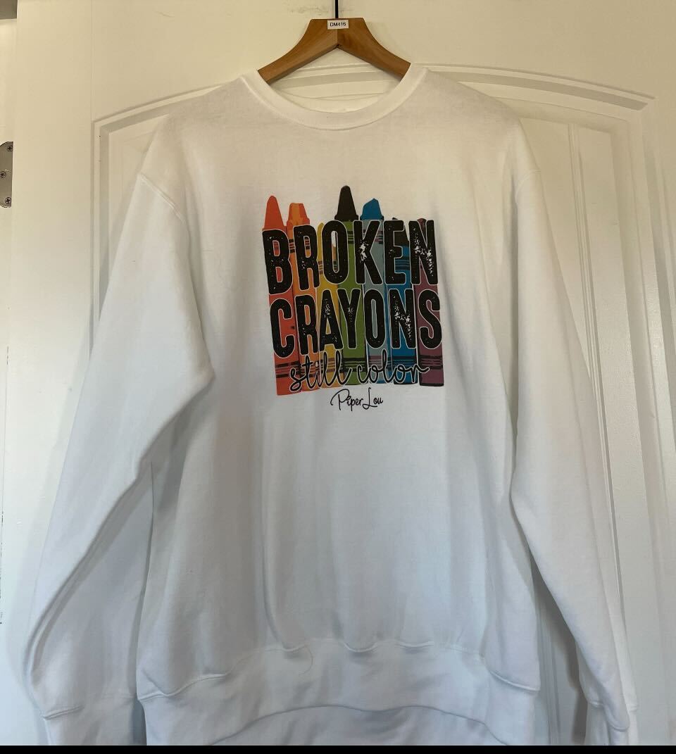 Clearance | Broken Crayons Crewneck Sweatshirt