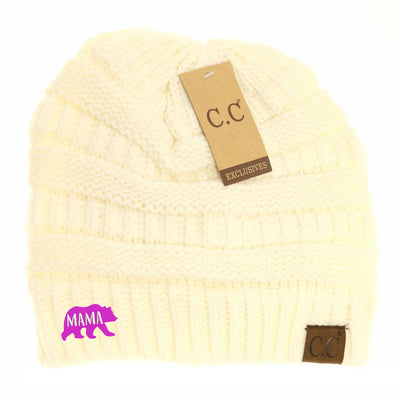 New Mama Bear C.C Thick Knit Soft Beanie