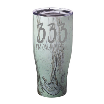 Spooky Sale | I'm Only Half Evil Laser Etched Tumbler